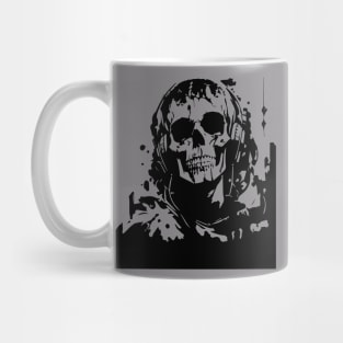 skull in headphones Mug